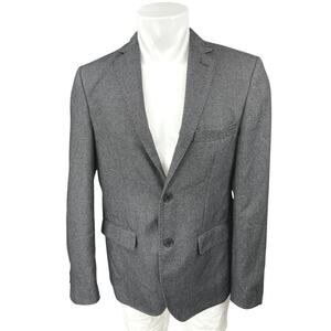 Doppelganger Roma Men's Gray Long Sleeve Button Sports Coat Blazer Jacket 42 US